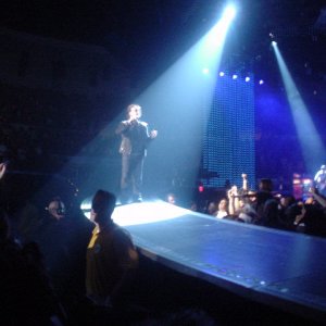 Looks like Bono is singing to Lights