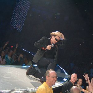 Bono wearing hat