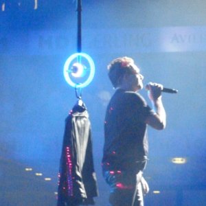 The jacket and the mic(and Bono)