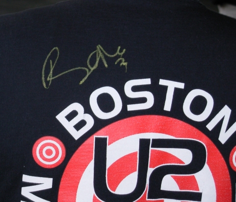 My Boston Shirt Signed by Bono