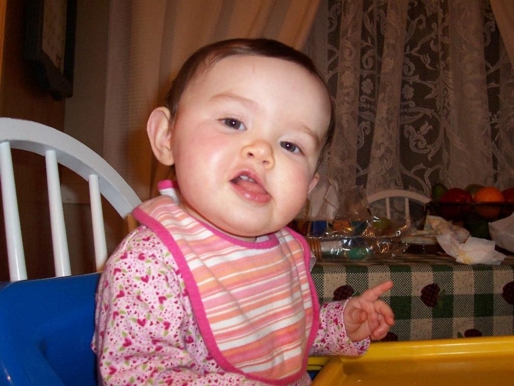 my niece making a face