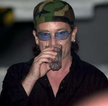 bono-camo hat-drinking.jpg