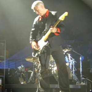 Adam playing Edge's Guitar??