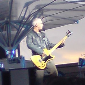 Adam with the RD Artitst's bass during Magnificent