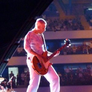 Adam jamming during Mysterious Ways