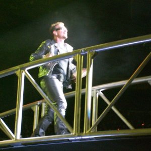 Bono on bridge