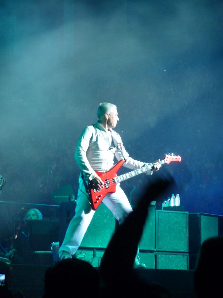 Adam with his shiny red guitar