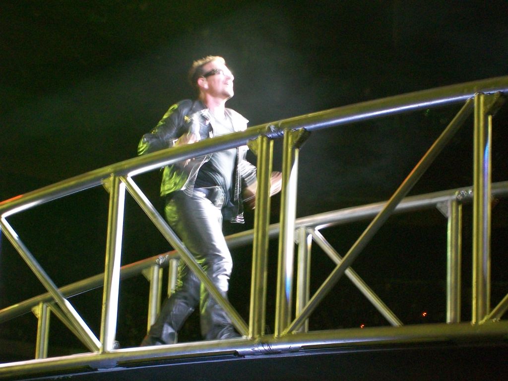 Bono on bridge
