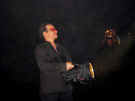Bono with spotlight