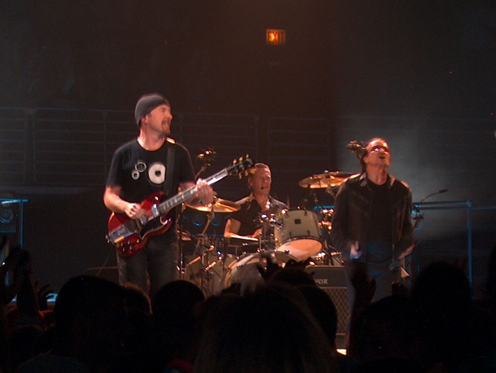 Edge, Bono and Larry