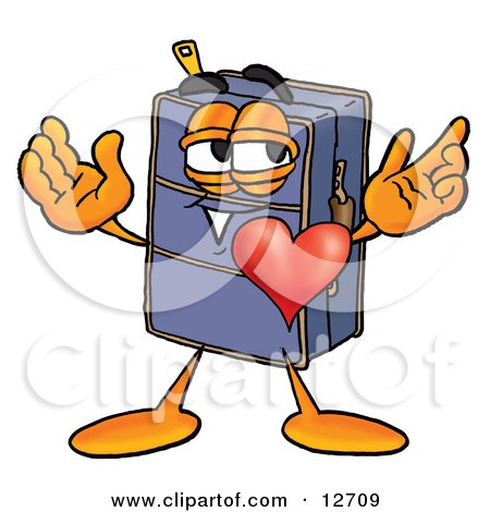 12709-Clipart-Picture-Of-A-Suitcase-Cartoon-Character-With-His-Heart-Beating-Out-Of-His-Chest.jpg